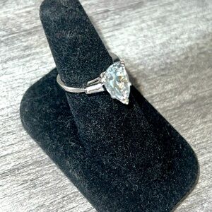 Over 2 carat simulated diamond ring